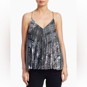 Ramy Brook Eliora printed v neck top size small